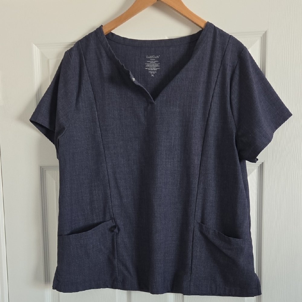 Cuddl Duds Women's Dark Blue Short Sleeve Top